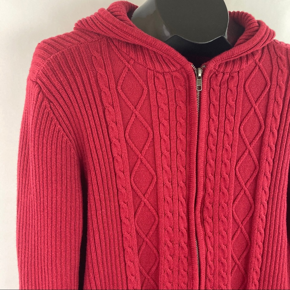 (SOLD) Zip-Up Cotton Sweater Hoodie XL - Picture 6 of 10